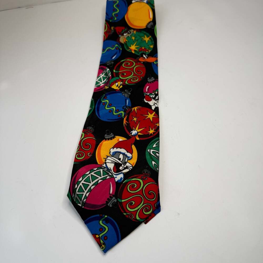 Vintage 1995 Looney Tunes Mania Christmas Ornament Necktie